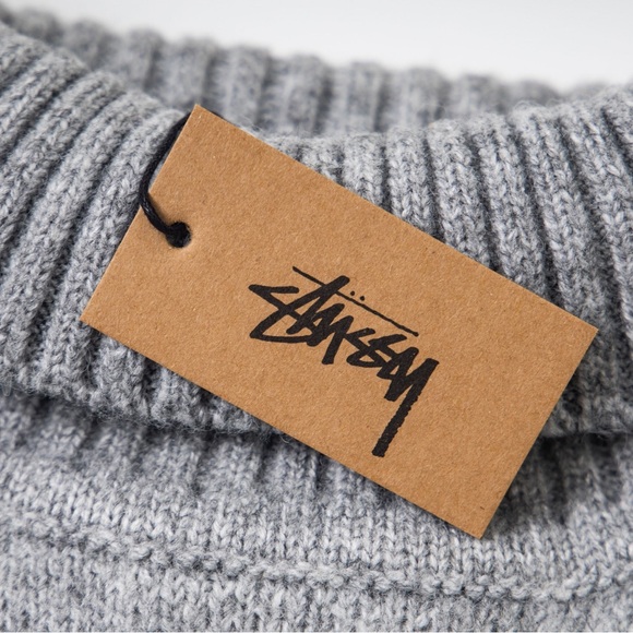 Stussy Heather Gray Cowl Neck Sweater - Picture 2 of 8